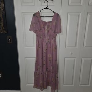 Ivy City Co Pink Floral Maxi Dress